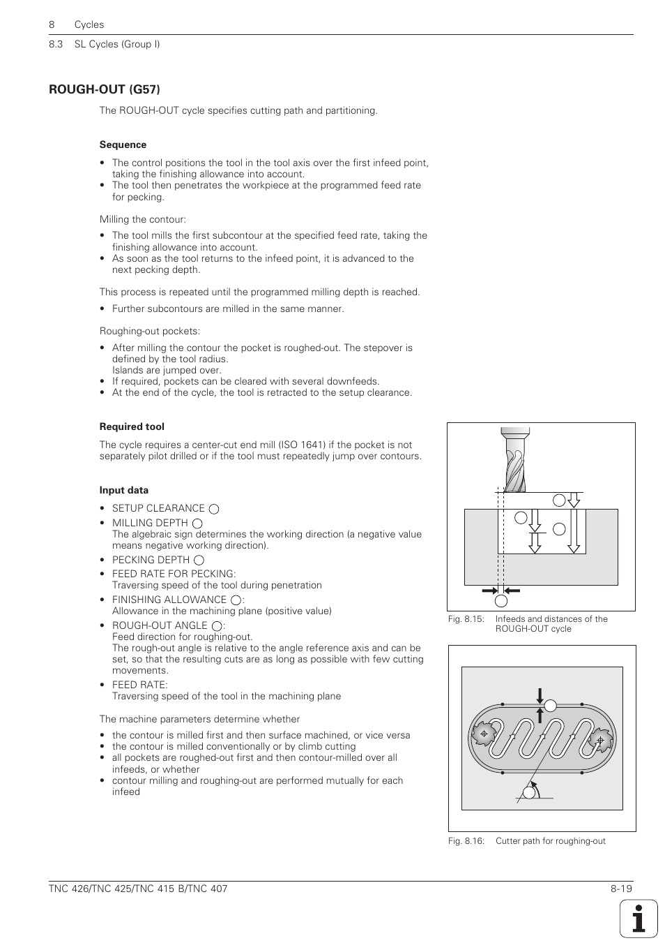 Rough-out (g57) -19 | HEIDENHAIN TNC 407 (280 580) ISO Programming User Manual | Page 239 / 333