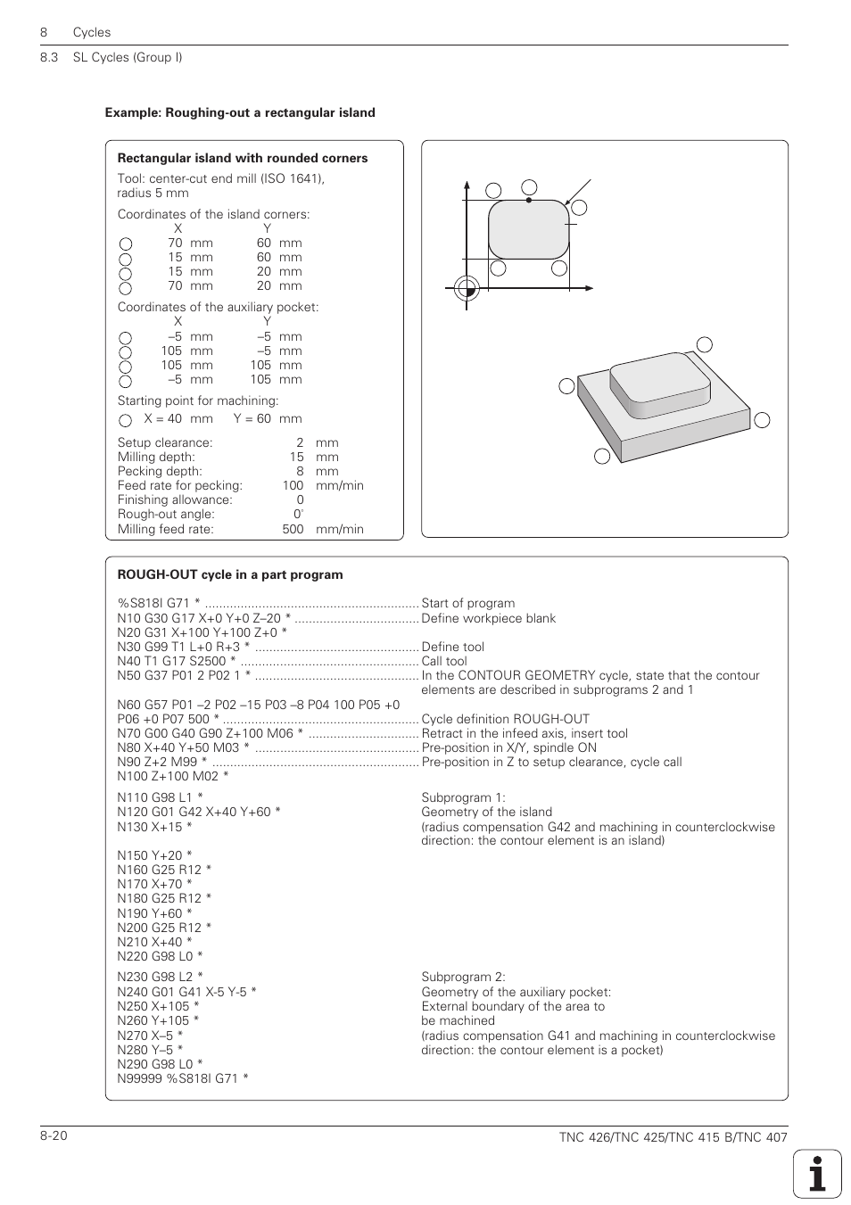 HEIDENHAIN TNC 407 (280 580) ISO Programming User Manual | Page 240 / 333