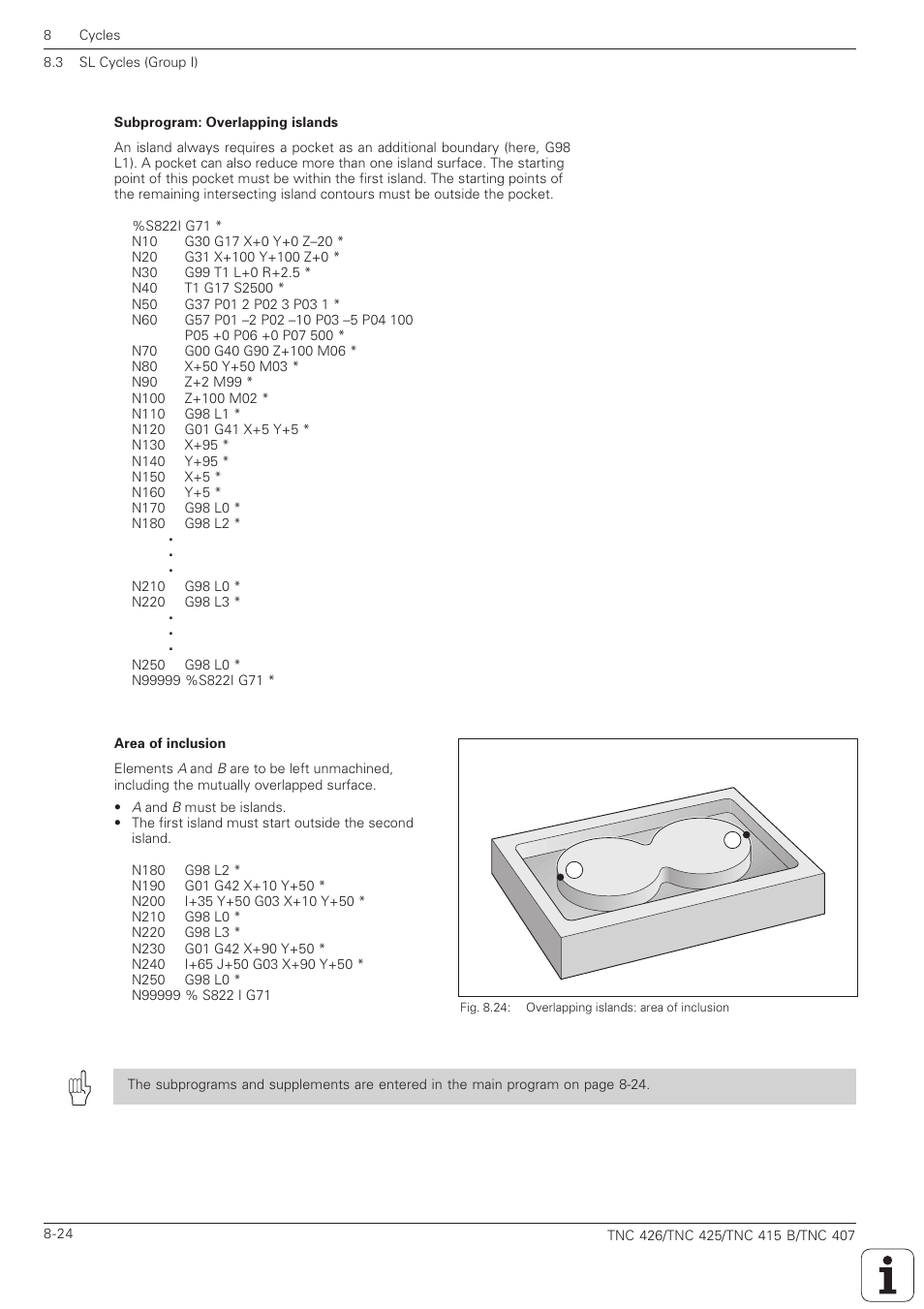 HEIDENHAIN TNC 407 (280 580) ISO Programming User Manual | Page 244 / 333