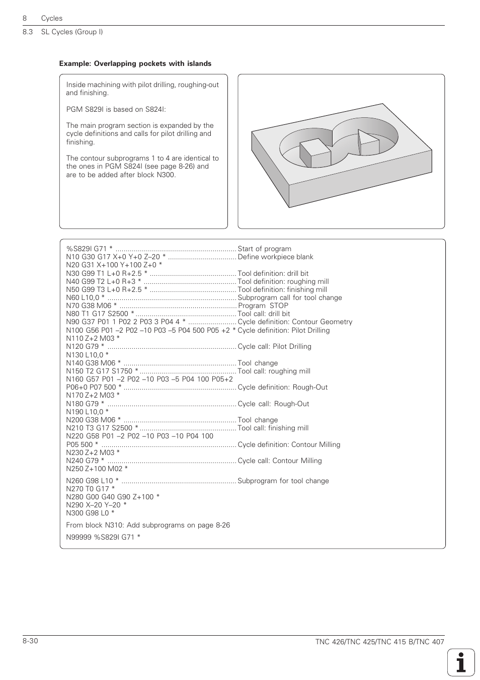 HEIDENHAIN TNC 407 (280 580) ISO Programming User Manual | Page 250 / 333