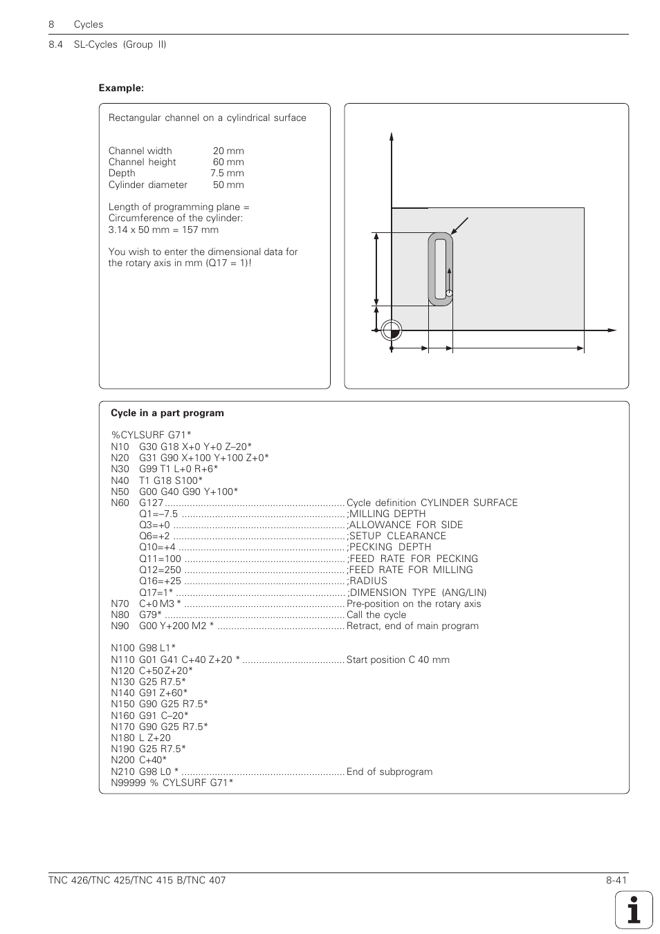 HEIDENHAIN TNC 407 (280 580) ISO Programming User Manual | Page 261 / 333
