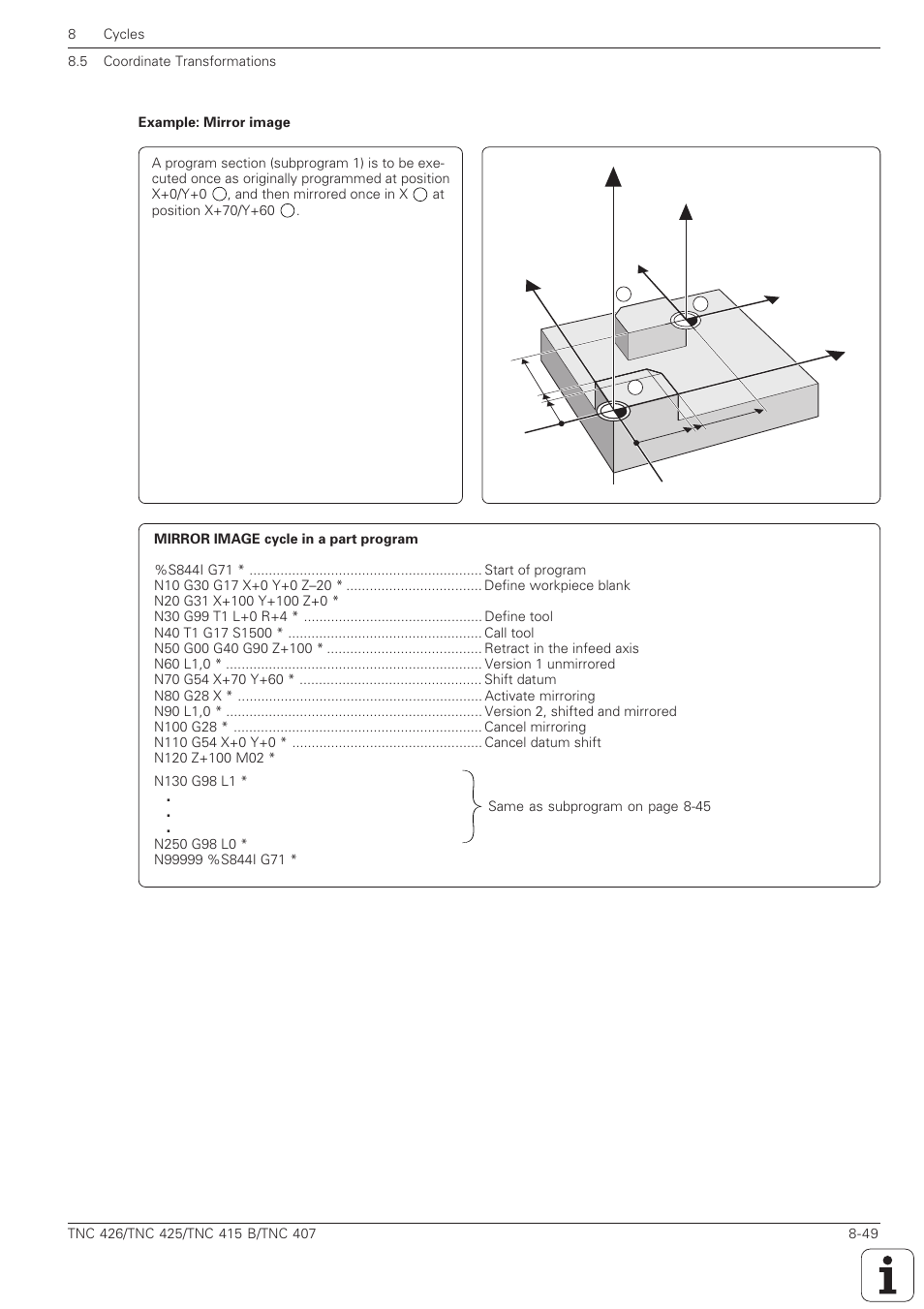 HEIDENHAIN TNC 407 (280 580) ISO Programming User Manual | Page 269 / 333