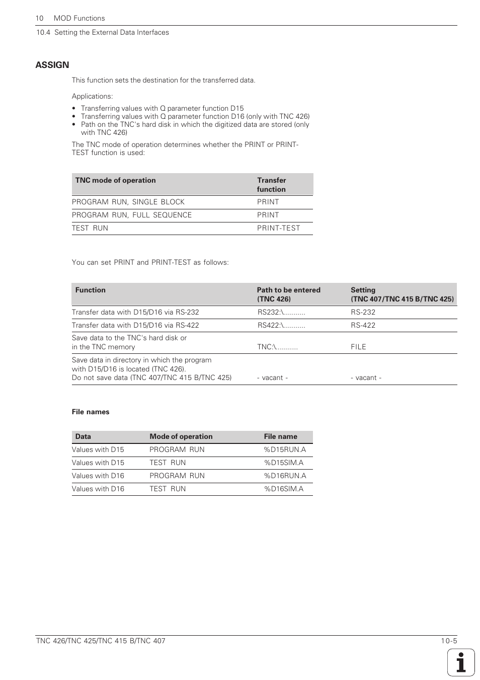 Assign -5 | HEIDENHAIN TNC 407 (280 580) ISO Programming User Manual | Page 292 / 333