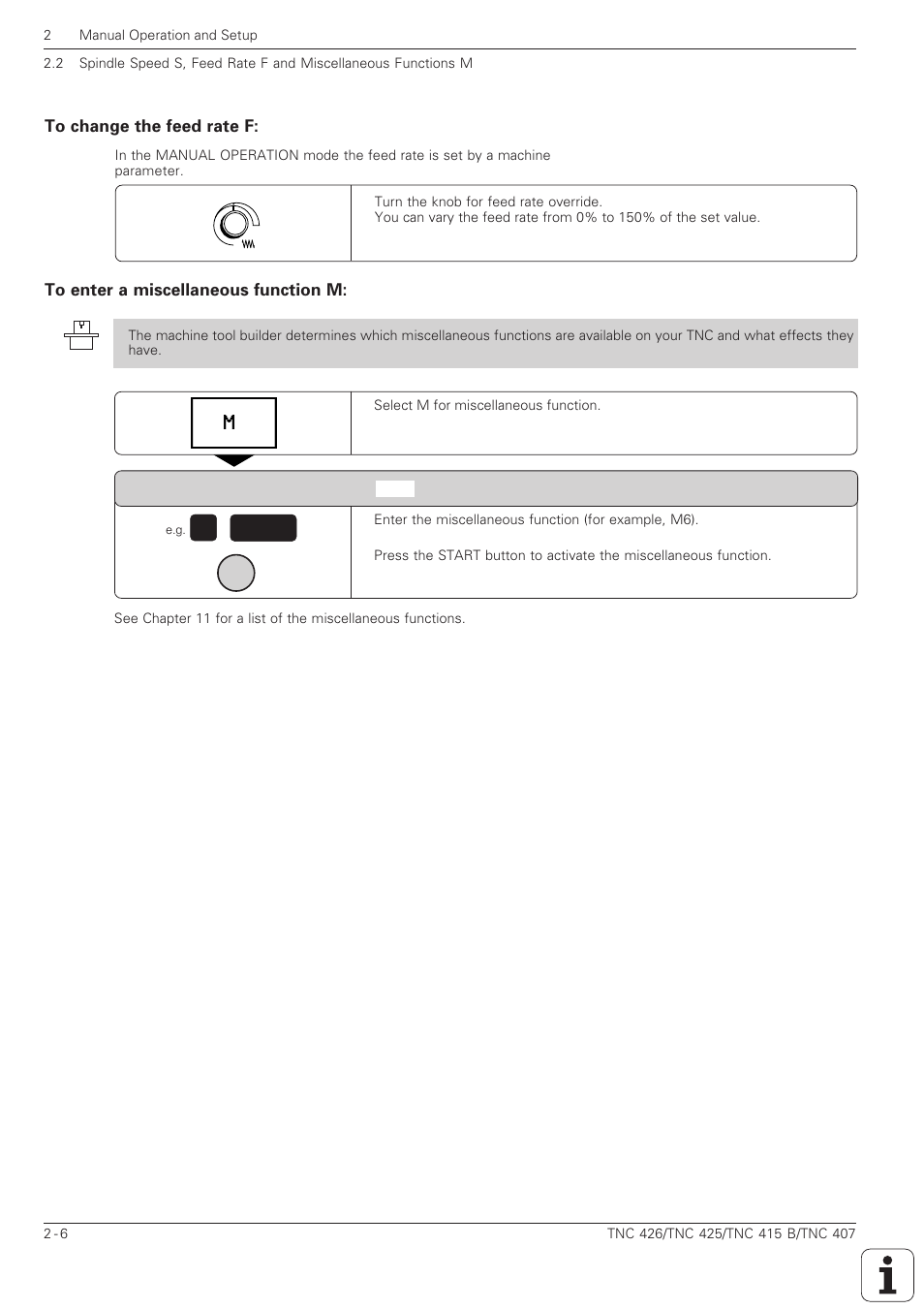 Override control knobs, Feed rate | HEIDENHAIN TNC 407 (280 580) ISO Programming User Manual | Page 67 / 333