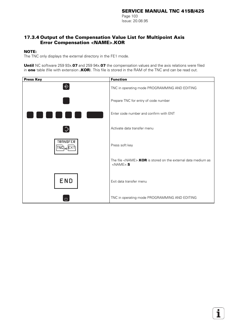 HEIDENHAIN TNC 415 (259 9x0) Service Manual User Manual | Page 108 / 252