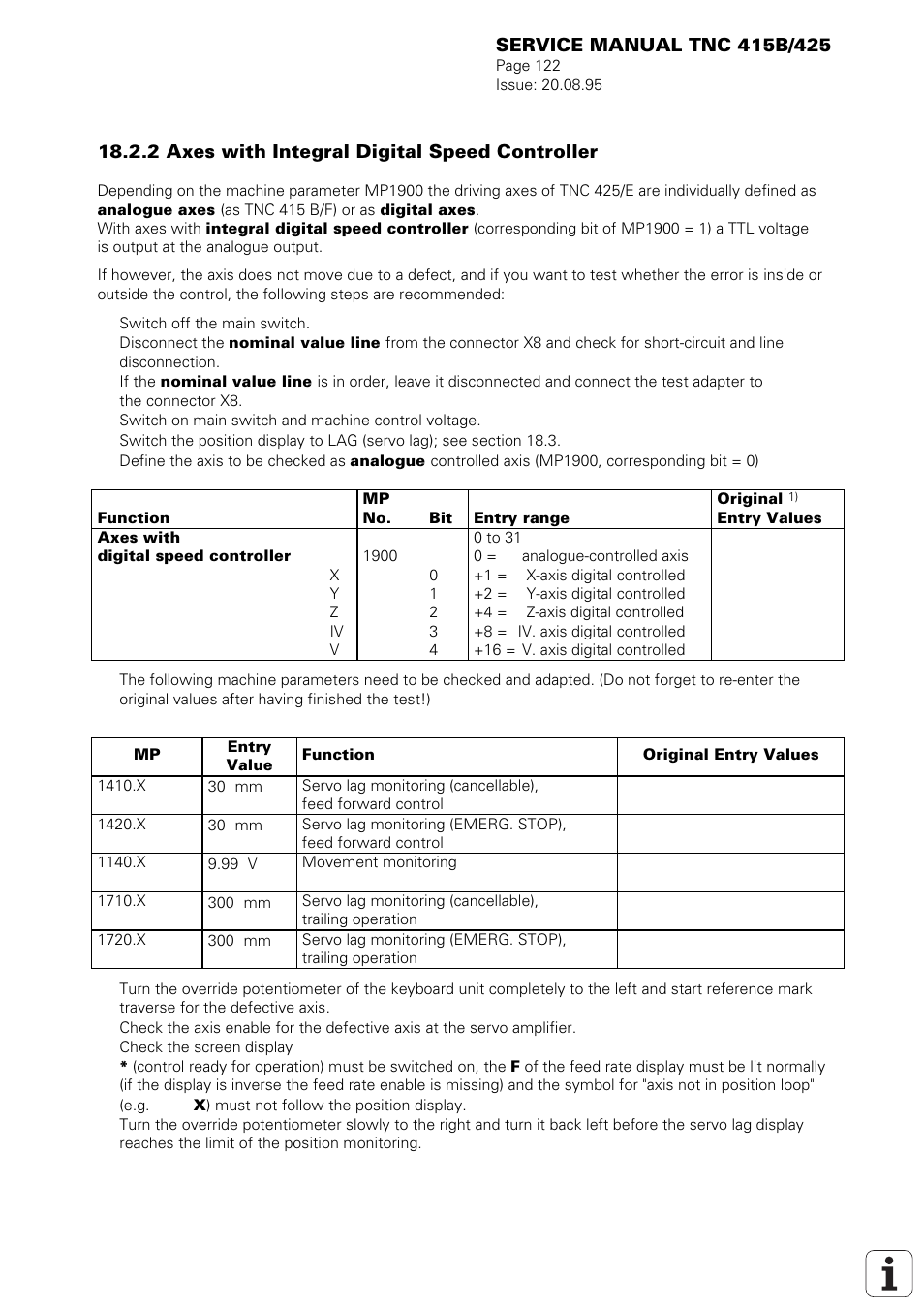 HEIDENHAIN TNC 415 (259 9x0) Service Manual User Manual | Page 127 / 252