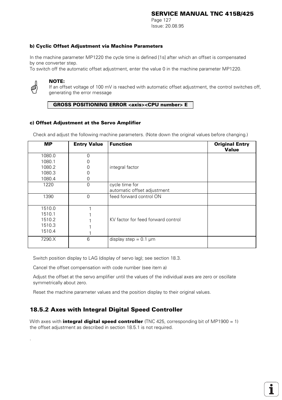 HEIDENHAIN TNC 415 (259 9x0) Service Manual User Manual | Page 132 / 252