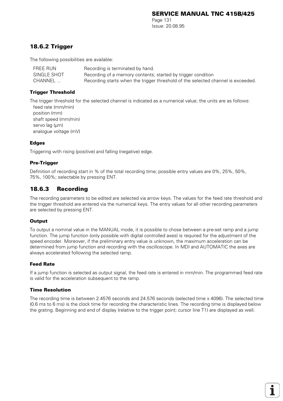 HEIDENHAIN TNC 415 (259 9x0) Service Manual User Manual | Page 136 / 252