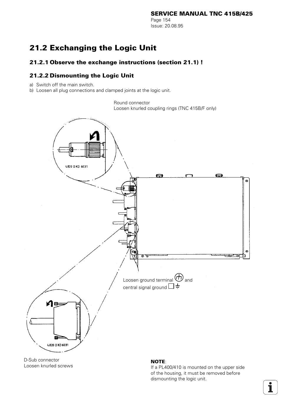 2 exchanging the logic unit | HEIDENHAIN TNC 415 (259 9x0) Service Manual User Manual | Page 159 / 252