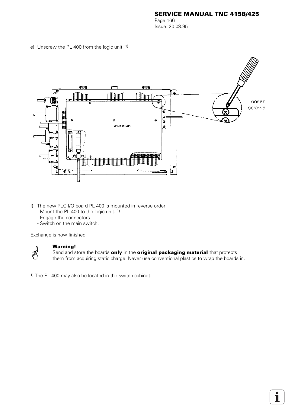 HEIDENHAIN TNC 415 (259 9x0) Service Manual User Manual | Page 171 / 252