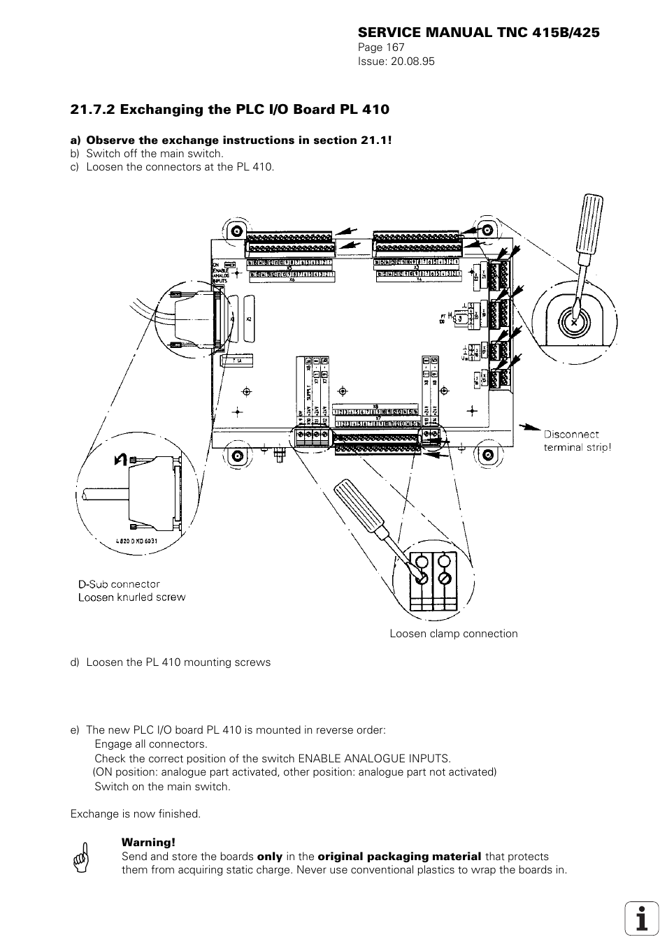 HEIDENHAIN TNC 415 (259 9x0) Service Manual User Manual | Page 172 / 252