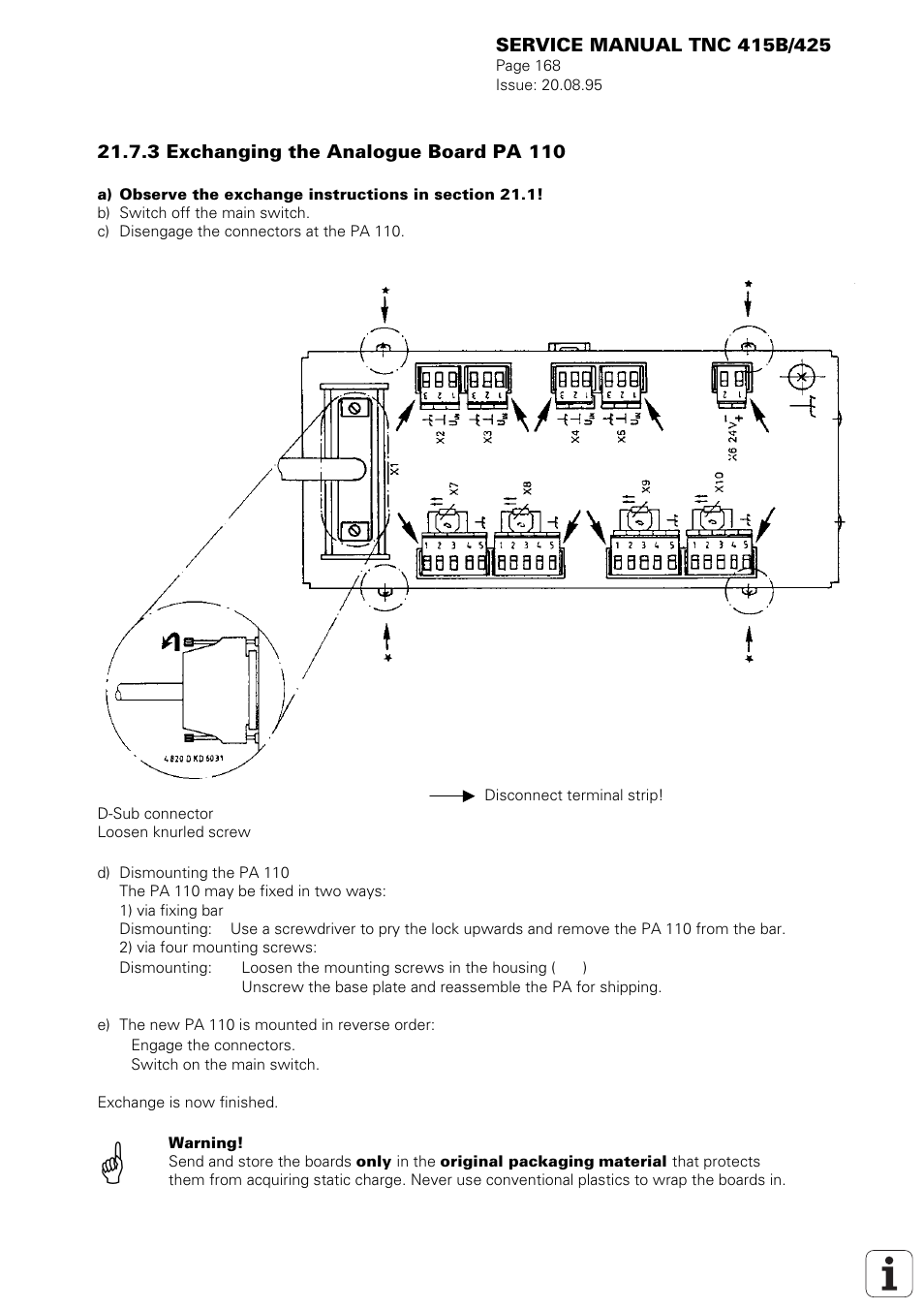 HEIDENHAIN TNC 415 (259 9x0) Service Manual User Manual | Page 173 / 252