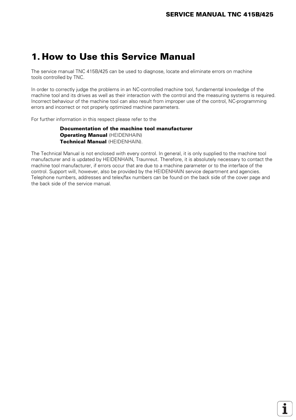 How to use this service manual | HEIDENHAIN TNC 415 (259 9x0) Service Manual User Manual | Page 6 / 252