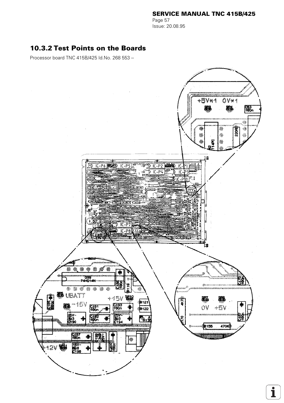 2 test points on the boards | HEIDENHAIN TNC 415 (259 9x0) Service Manual User Manual | Page 60 / 252