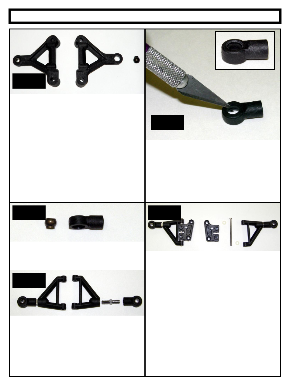 Front suspension assembly, Step 1 step 2, Step 3 step 4 step 5 | BMI Racing DB10T User Manual | Page 3 / 13