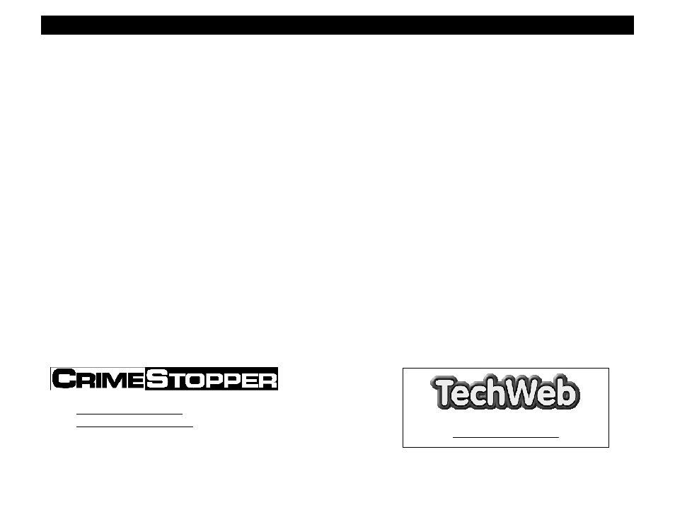 16 2-way data port | Crimestopper Security Products EZ-3 User Manual | Page 16 / 16