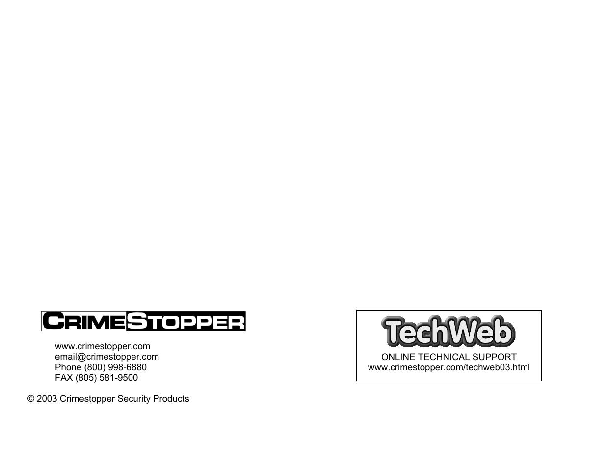 Crimestopper Security Products RS-850 User Manual | Page 16 / 16