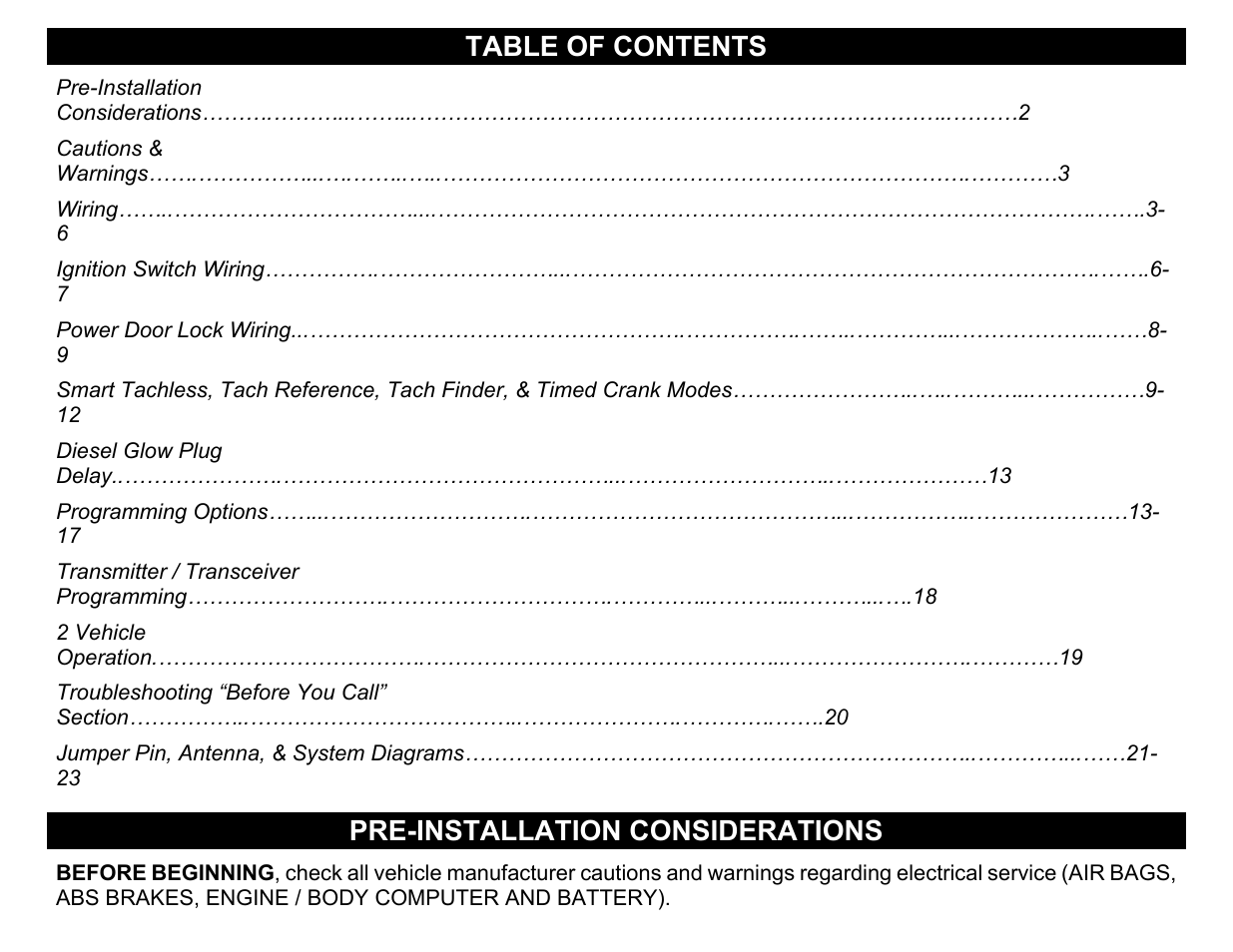 Crimestopper Security Products RS999 User Manual | Page 2 / 26