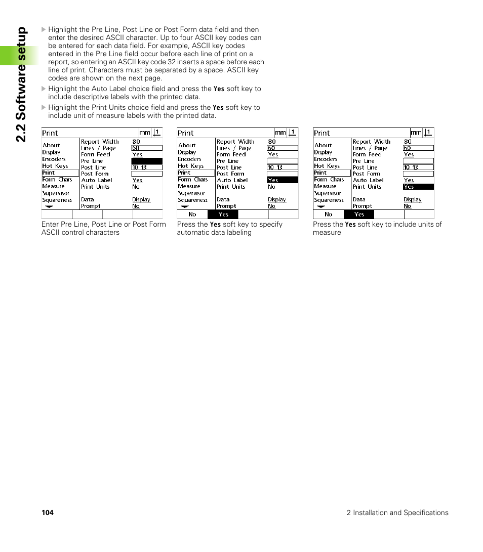2 s o ft wa re s e tu p | HEIDENHAIN ND 100 User Manual User Manual | Page 104 / 116