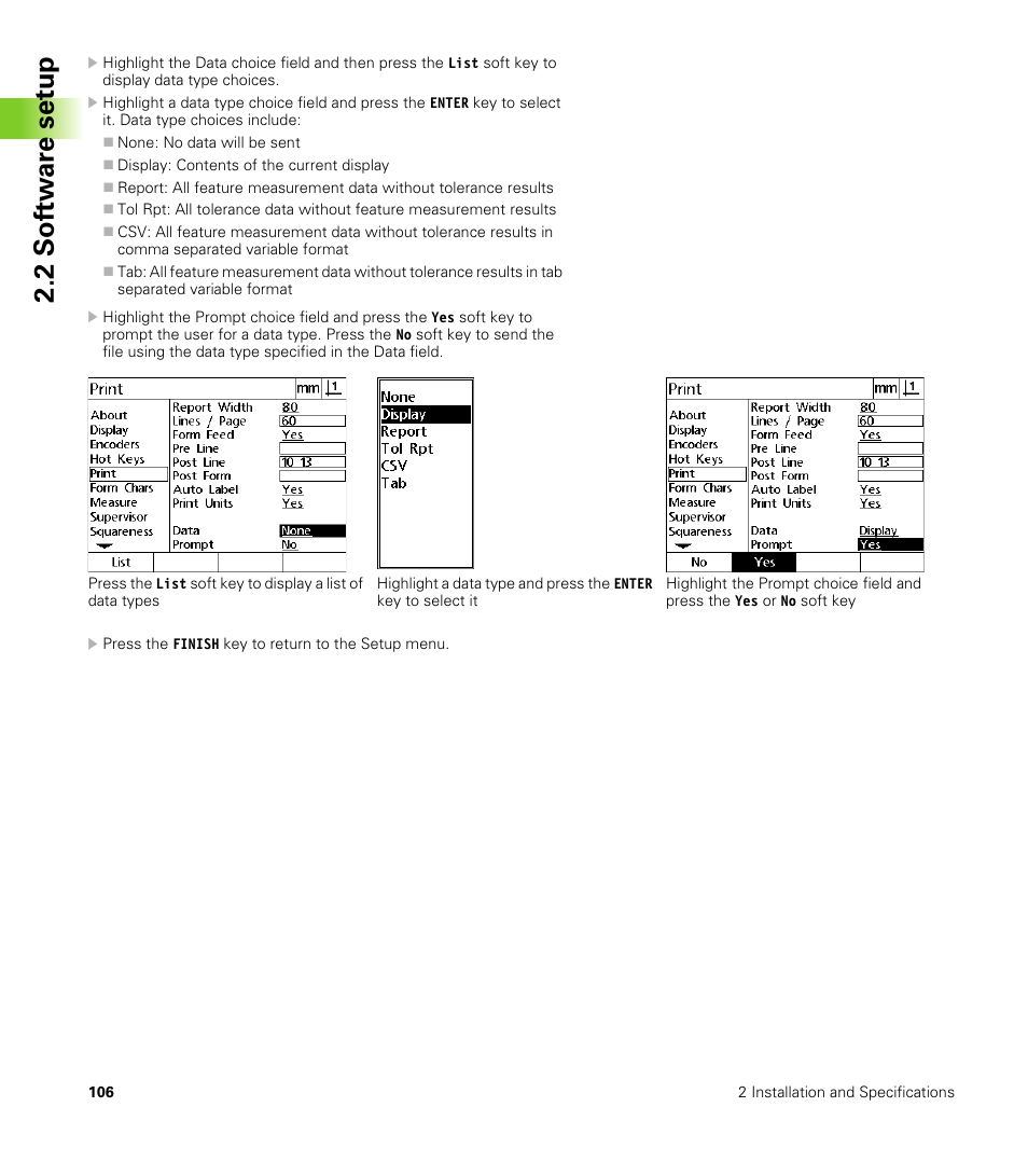 2 s o ft wa re s e tu p | HEIDENHAIN ND 100 User Manual User Manual | Page 106 / 116