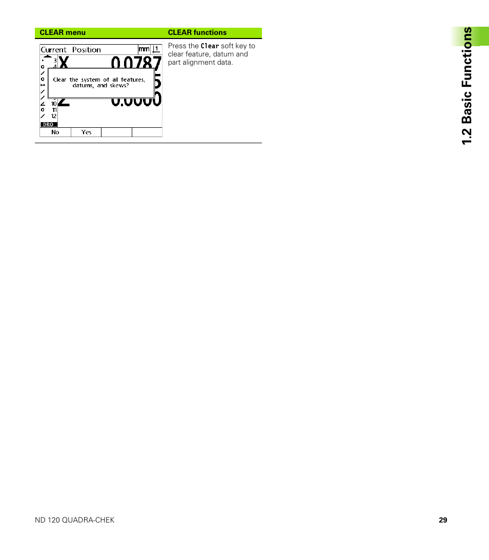 2 basic f unctions | HEIDENHAIN ND 100 User Manual User Manual | Page 29 / 116