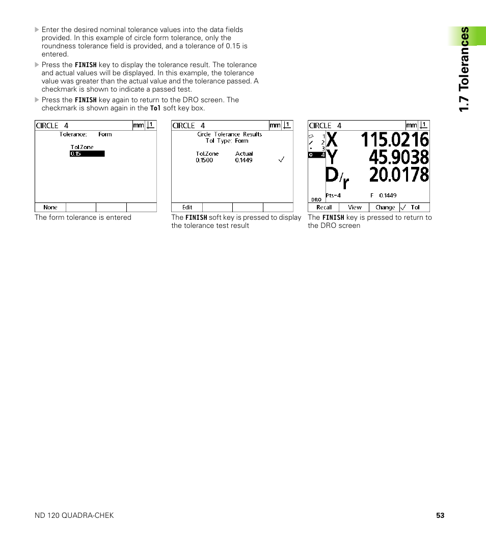 7 t o ler a nces | HEIDENHAIN ND 100 User Manual User Manual | Page 53 / 116
