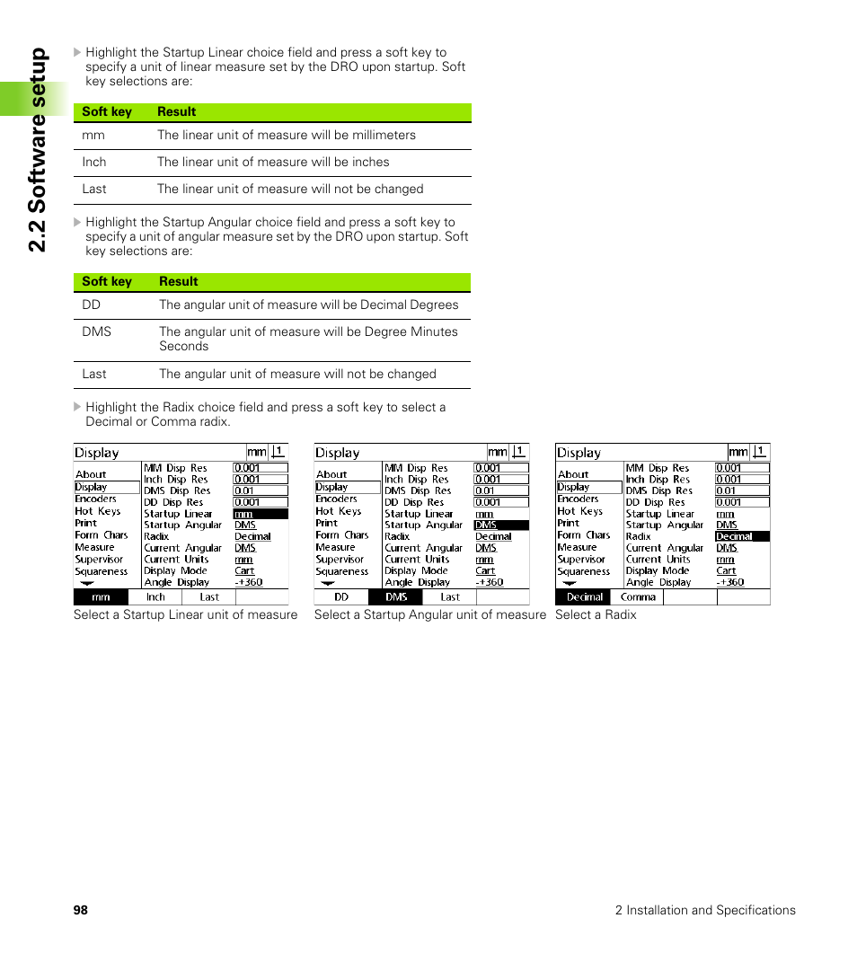 2 s o ft wa re s e tu p | HEIDENHAIN ND 100 User Manual User Manual | Page 98 / 116