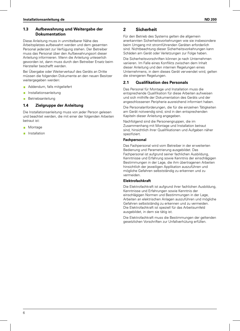 3 aufbewahrung und weitergabe der dokumentation, 4 zielgruppe der anleitung, 2 sicherheit | 1 qualifikation des personals, 2sicherheit | HEIDENHAIN ND 200 User Manual | Page 4 / 156