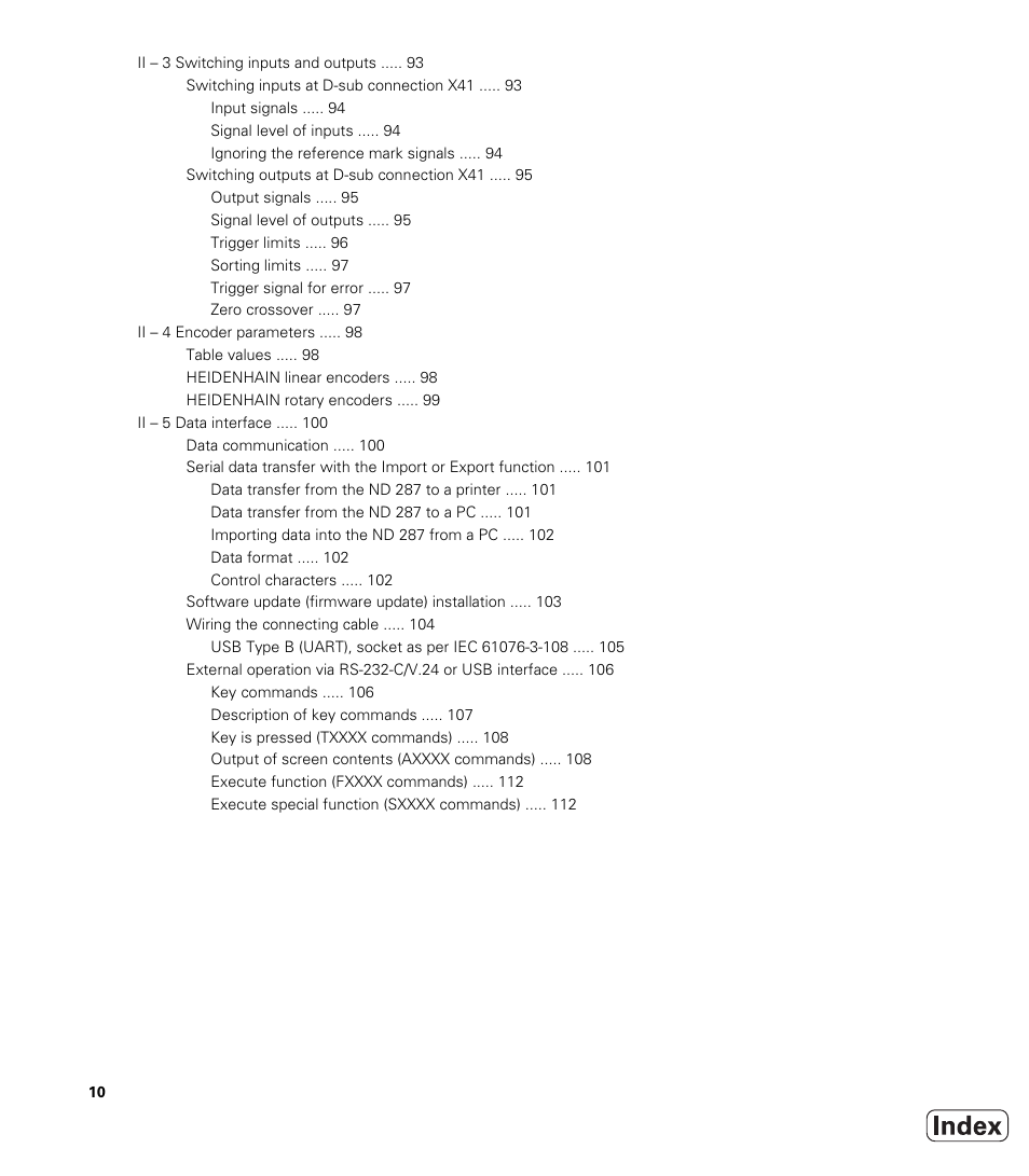 HEIDENHAIN ND 287 User Manual User Manual | Page 10 / 147