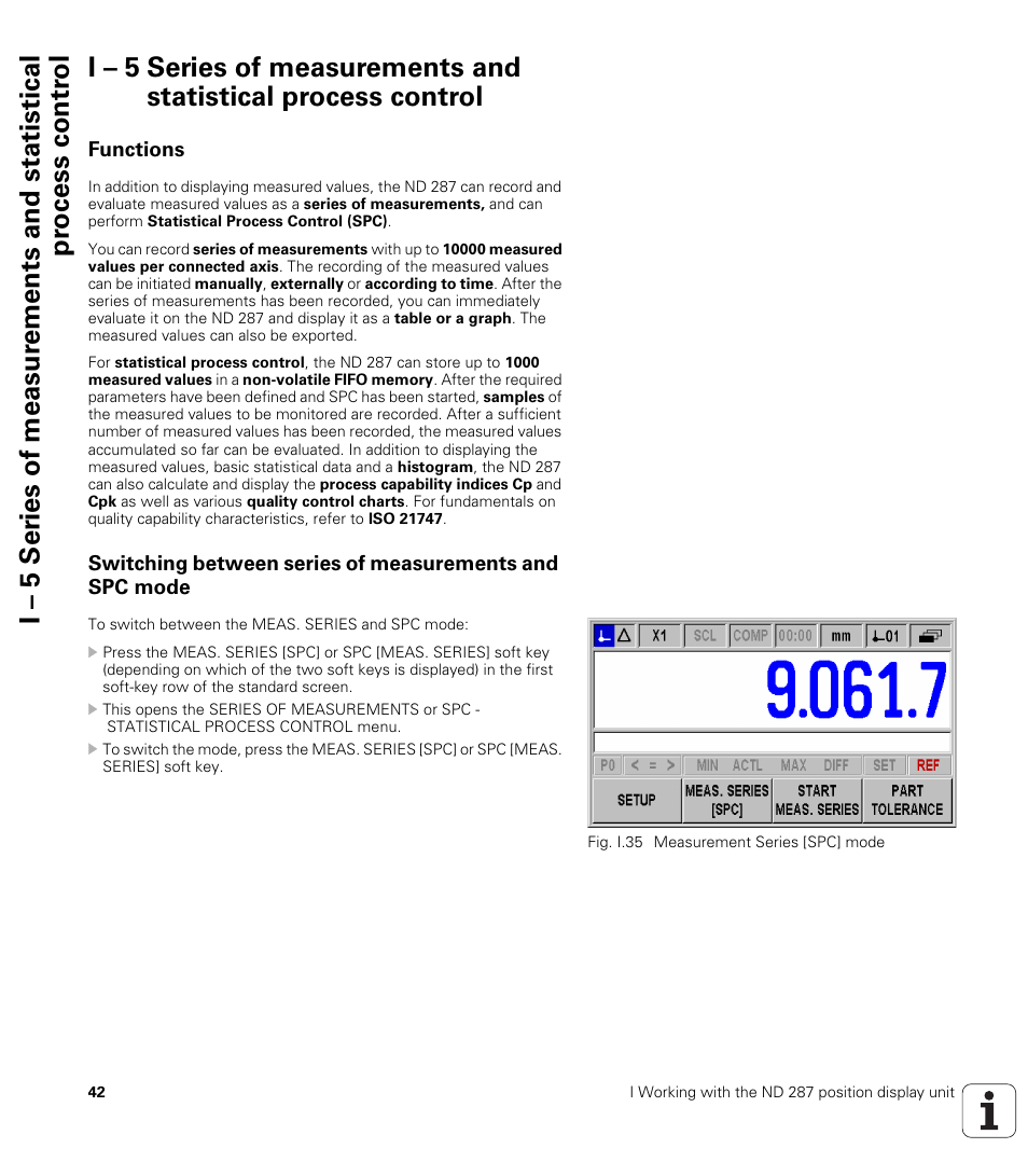 Functions | HEIDENHAIN ND 287 User Manual User Manual | Page 42 / 147