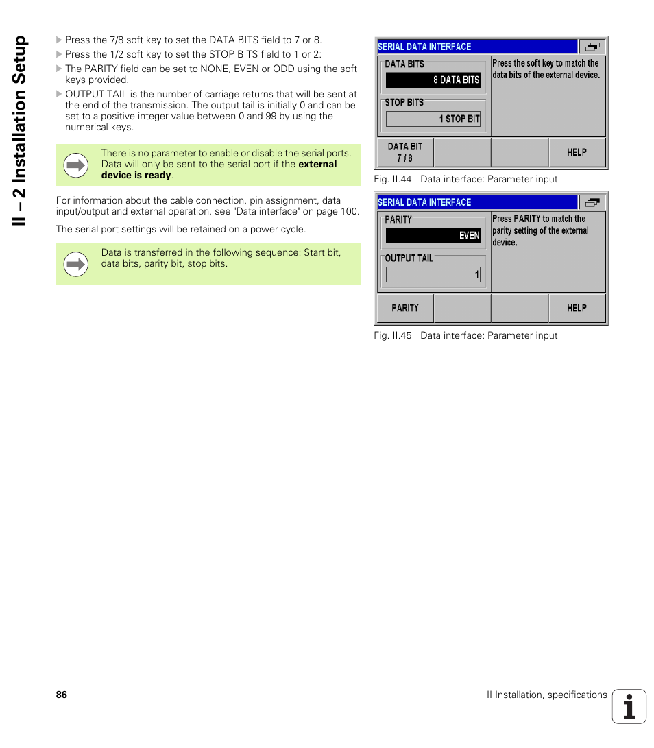 Ii – 2 installation set u p | HEIDENHAIN ND 287 User Manual User Manual | Page 86 / 147