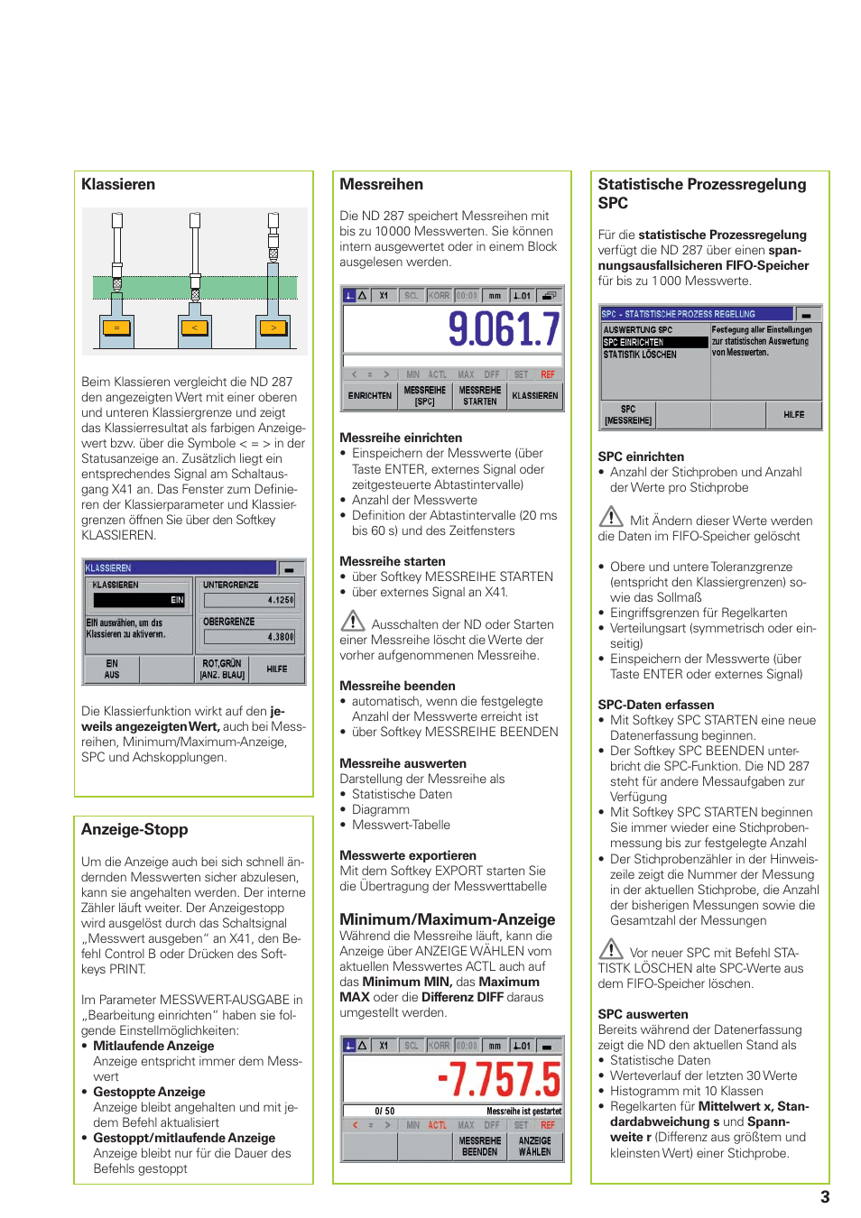 HEIDENHAIN ND 287 Quick Start User Manual | Page 11 / 26