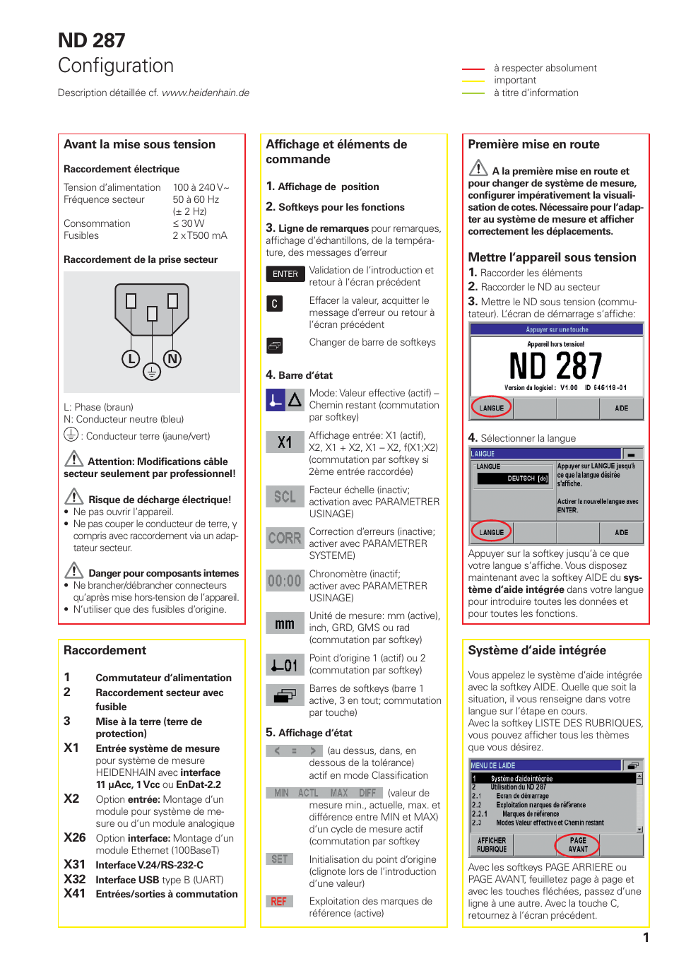 Nd 287 confi guration | HEIDENHAIN ND 287 Quick Start User Manual | Page 13 / 26