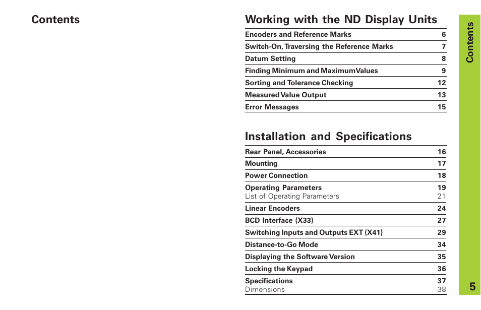 HEIDENHAIN ND 282 B User Manual | Page 5 / 39