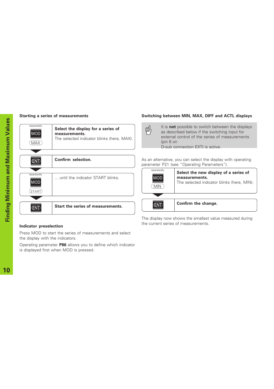 Finding minimum and maximum values | HEIDENHAIN NPD 281 v.3 User Manual | Page 10 / 44