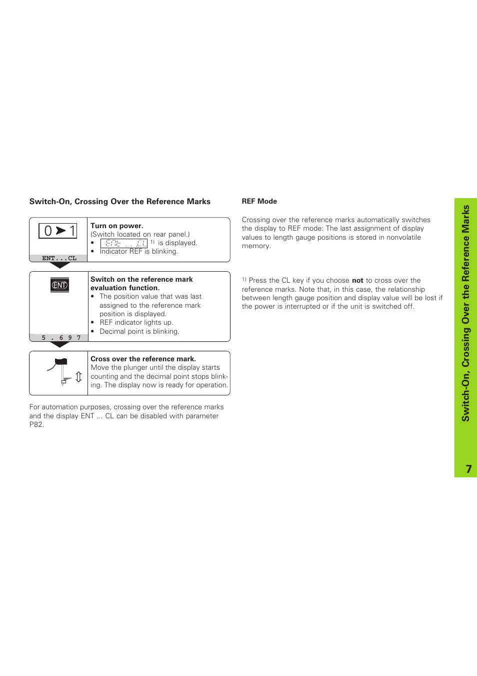 Switch-on, crossing over the reference marks | HEIDENHAIN NPD 281 v.3 User Manual | Page 7 / 44
