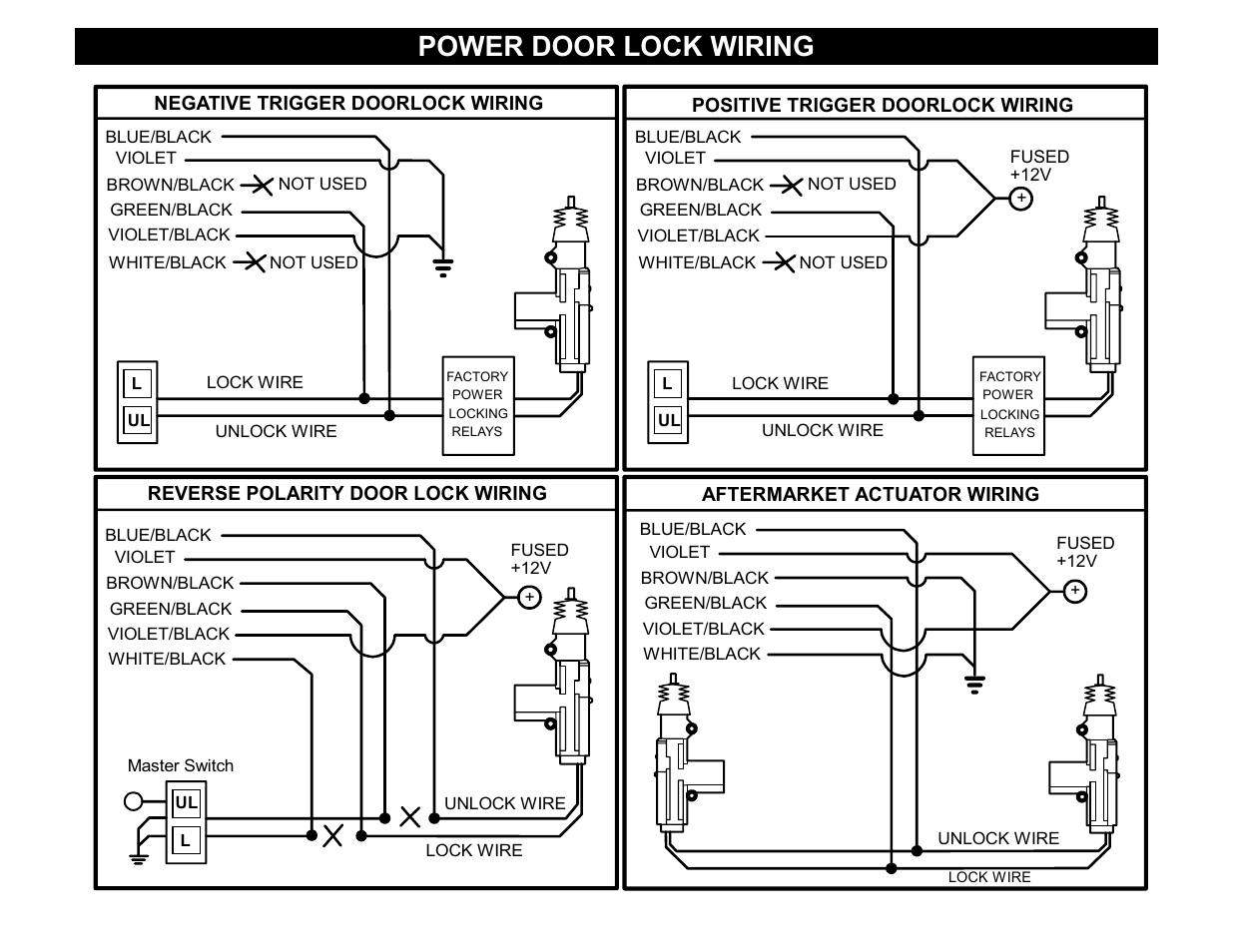 Power door lock wiring | Crimestopper Security Products CS-865RKE User Manual | Page 5 / 12