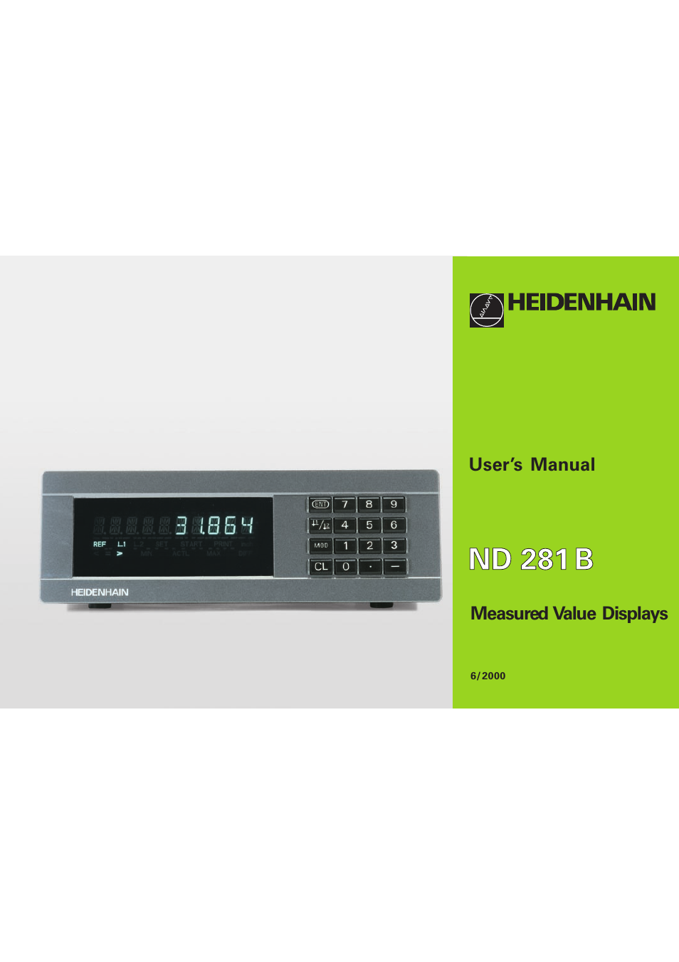 HEIDENHAIN ND 281 B v.1 User Manual | 53 pages