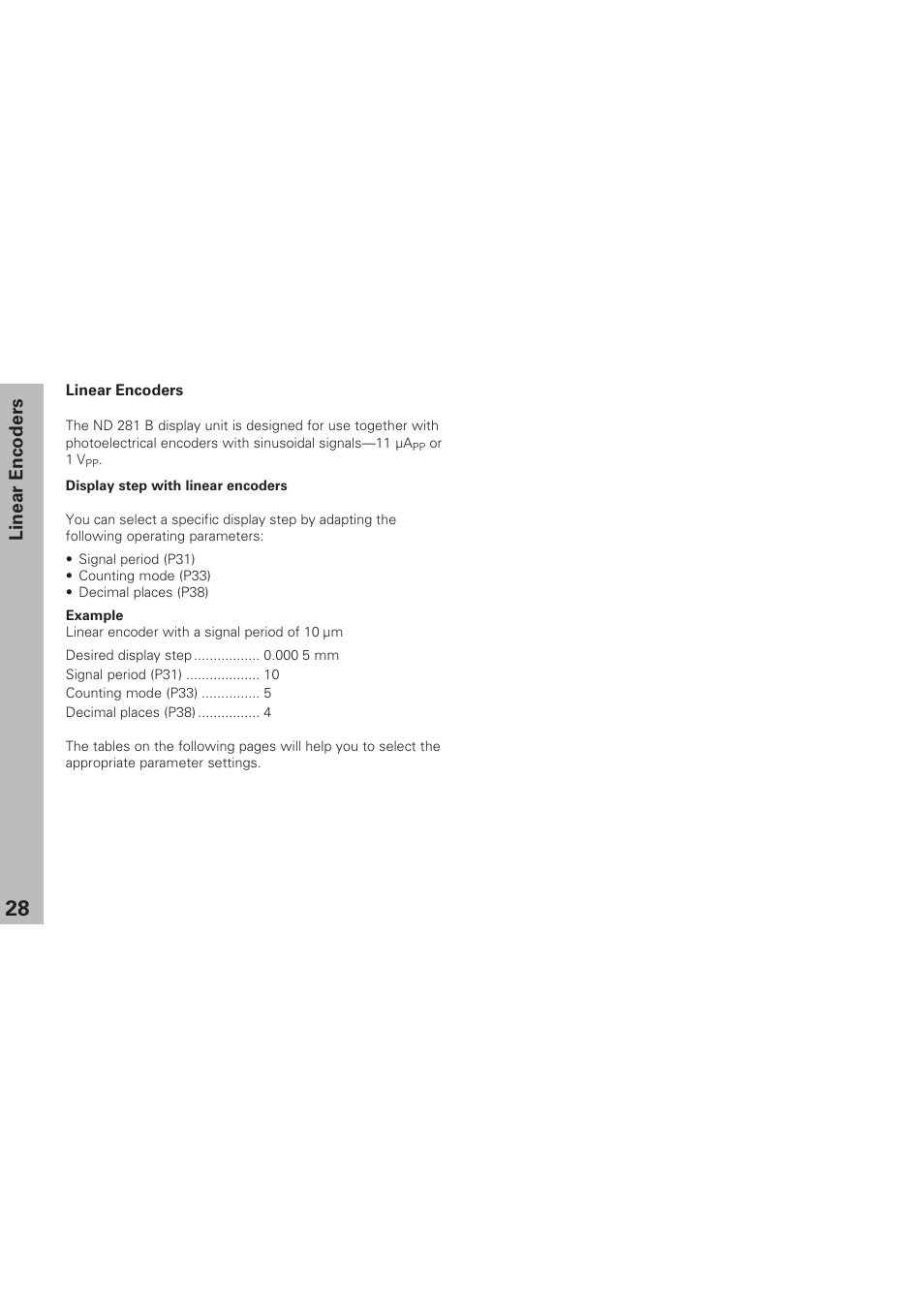Linear encoders | HEIDENHAIN ND 281 B v.1 User Manual | Page 28 / 53