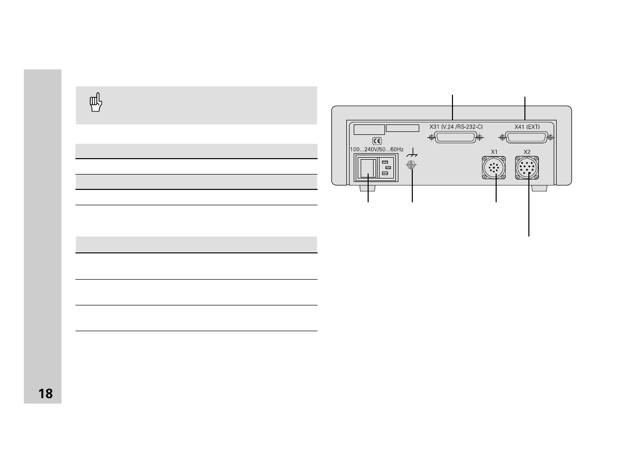Rear panel, accessories | HEIDENHAIN ND 281 B v.2 User Manual | Page 18 / 65