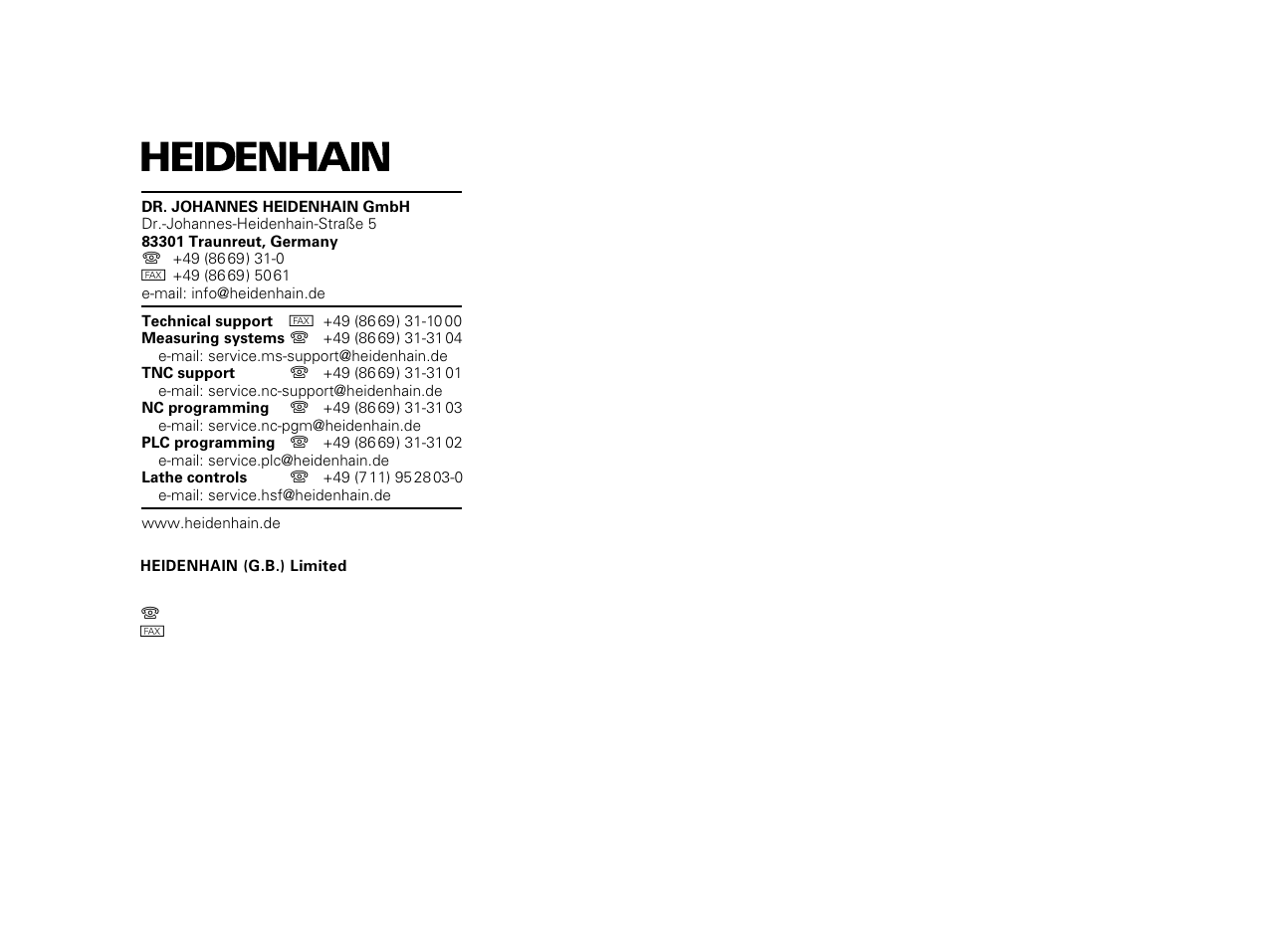 HEIDENHAIN ND 281 B v.2 User Manual | Page 65 / 65