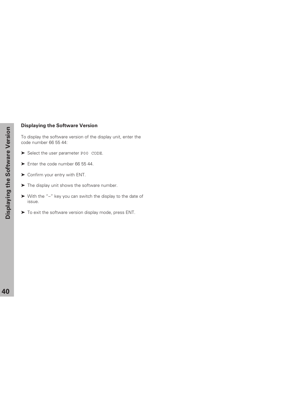 Displaying the software version | HEIDENHAIN ND 231 B v.1 User Manual | Page 40 / 44
