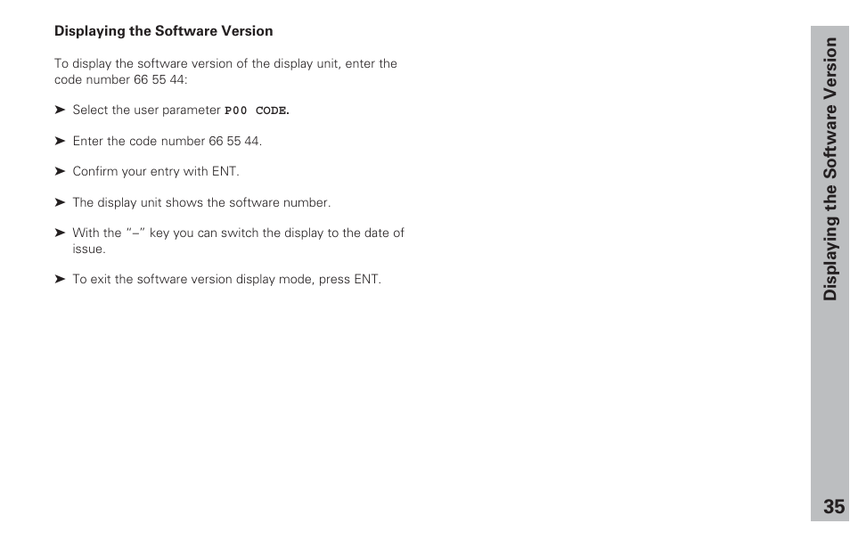 Displaying the software version | HEIDENHAIN ND 231 B v.2 User Manual | Page 35 / 56