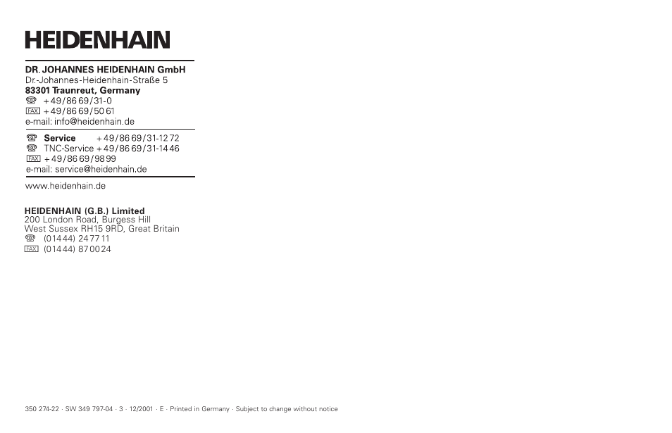HEIDENHAIN ND 231 B v.2 User Manual | Page 56 / 56