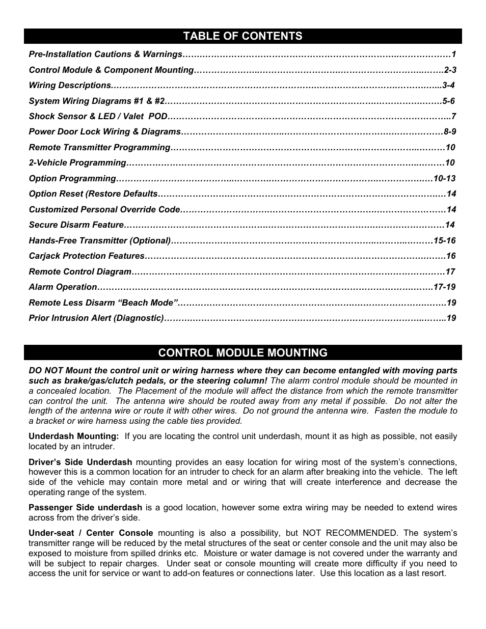 Crimestopper Security Products CS-2008PC User Manual | Page 2 / 19