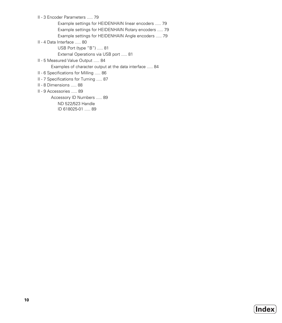 HEIDENHAIN ND 522 User Manual | Page 10 / 93