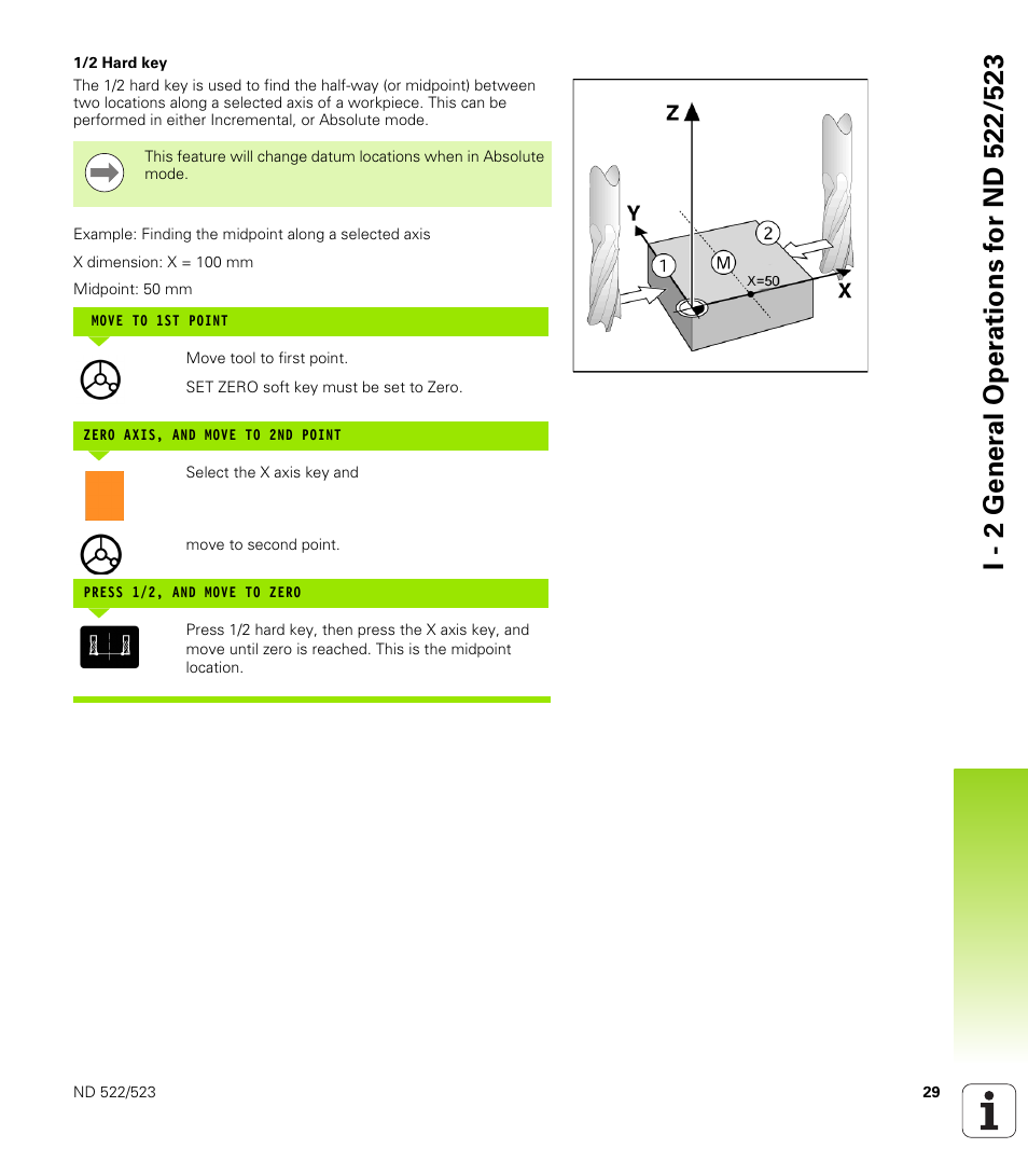 1/2 hard key | HEIDENHAIN ND 522 User Manual | Page 29 / 93