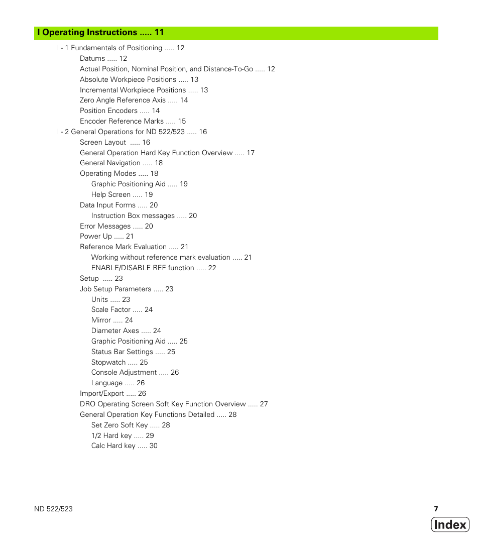 HEIDENHAIN ND 522 User Manual | Page 7 / 93