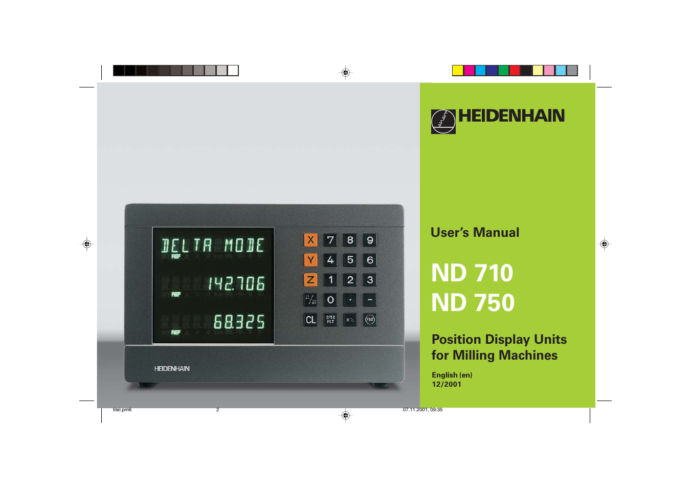 HEIDENHAIN ND 710 v.3 User Manual | 46 pages