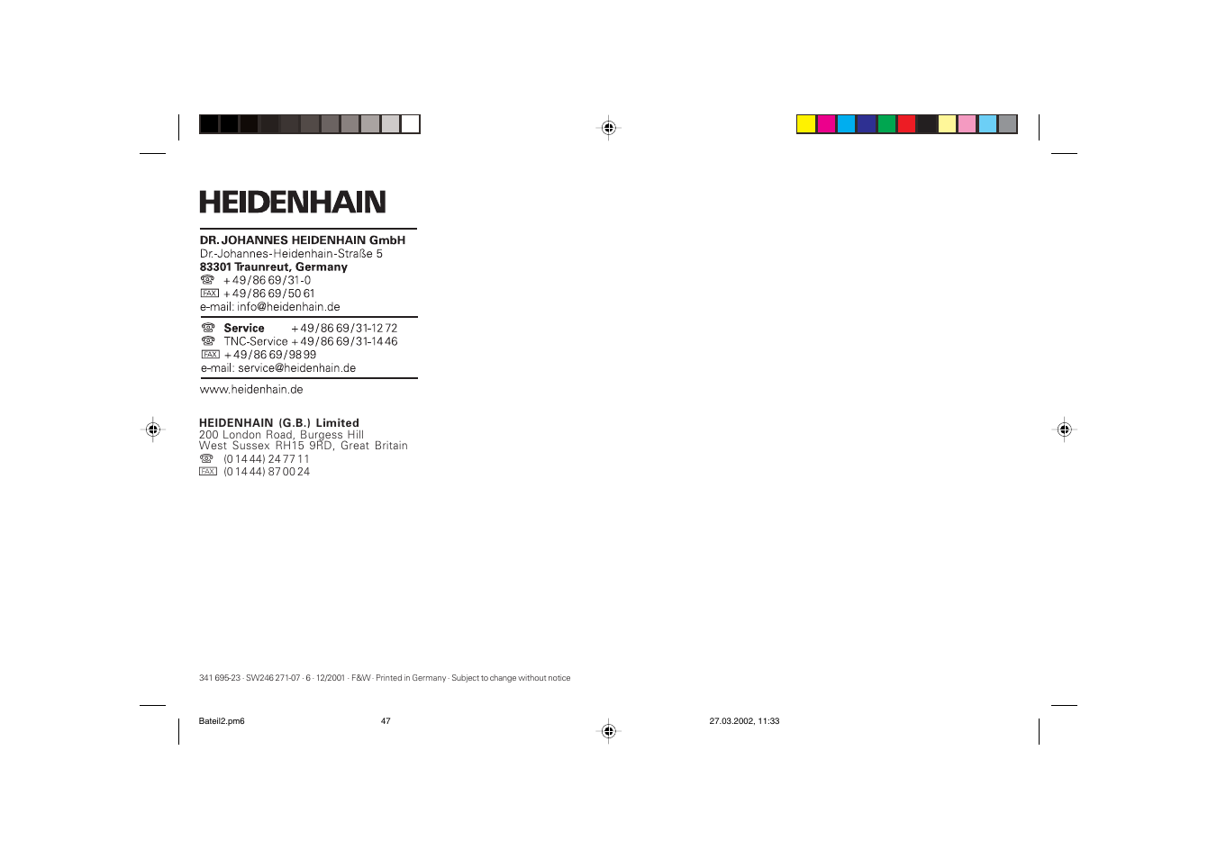 HEIDENHAIN ND 710 v.3 User Manual | Page 46 / 46